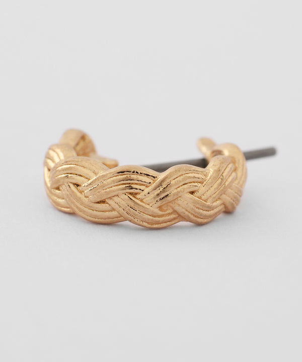 Rope design hoop earrings [Sheerchic]