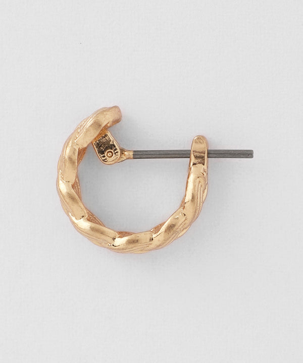 Rope design hoop earrings [Sheerchic]