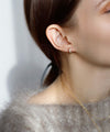 Rope design hoop earrings [Sheerchic]