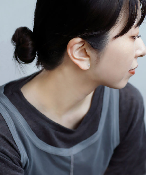 ビジュー×パールピアス[3ペアセット][サージカルステンレス][Basic]