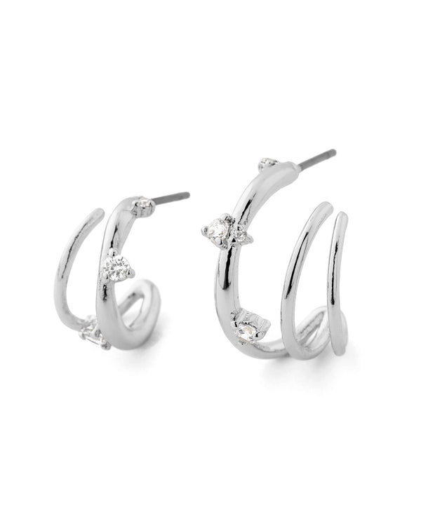 ビジューフープアシメピアス[Sheerchic]