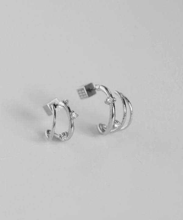 ビジューフープアシメピアス[Sheerchic]