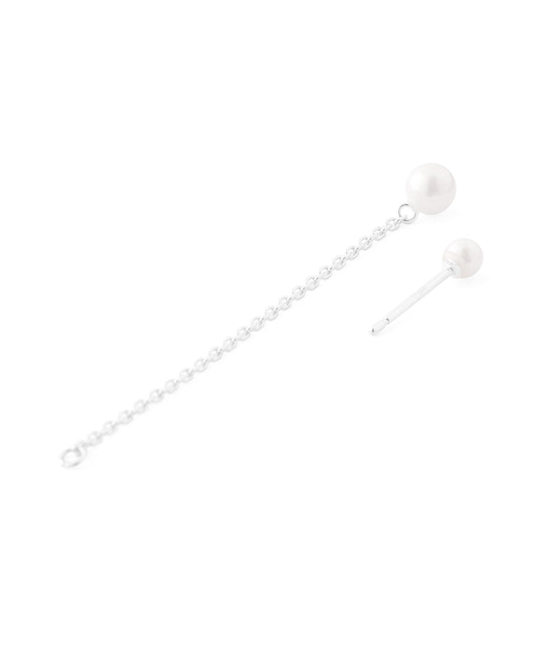 パール×チェーン2WAYピアス[silver925][Basic]