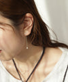 パール×チェーン2WAYピアス[silver925][Basic]
