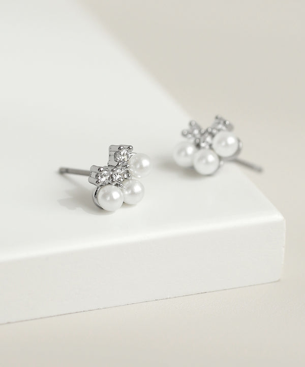 パール×ビジューピアス