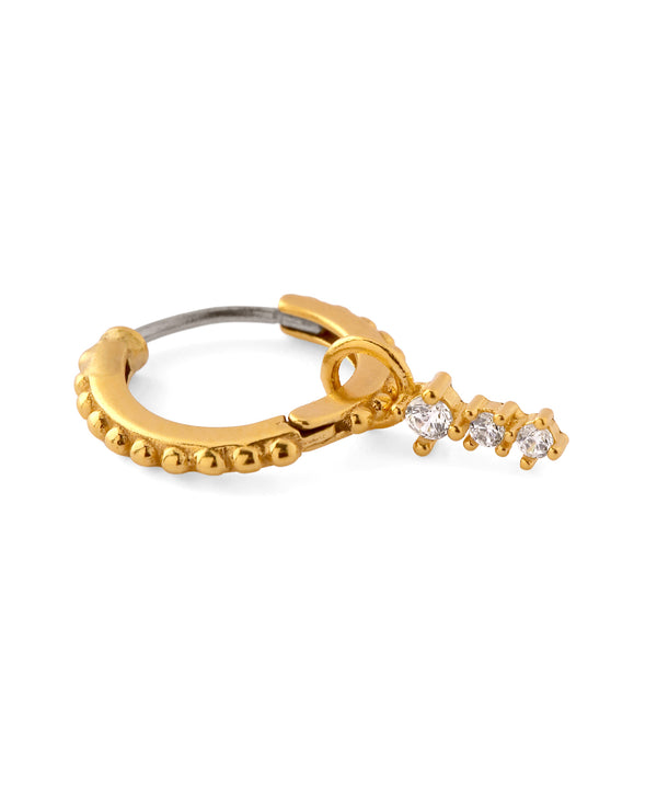 ビジュー×フープアシメピアス[Sheerchic]