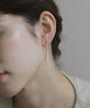 アシメビジュー2WAYフープピアス[Sheerchic]