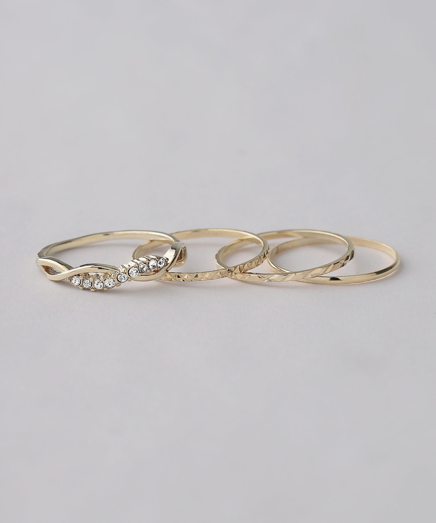 ANEMONE】ビジューラインデザインリング[4本セット]｜SANPO ONLINE