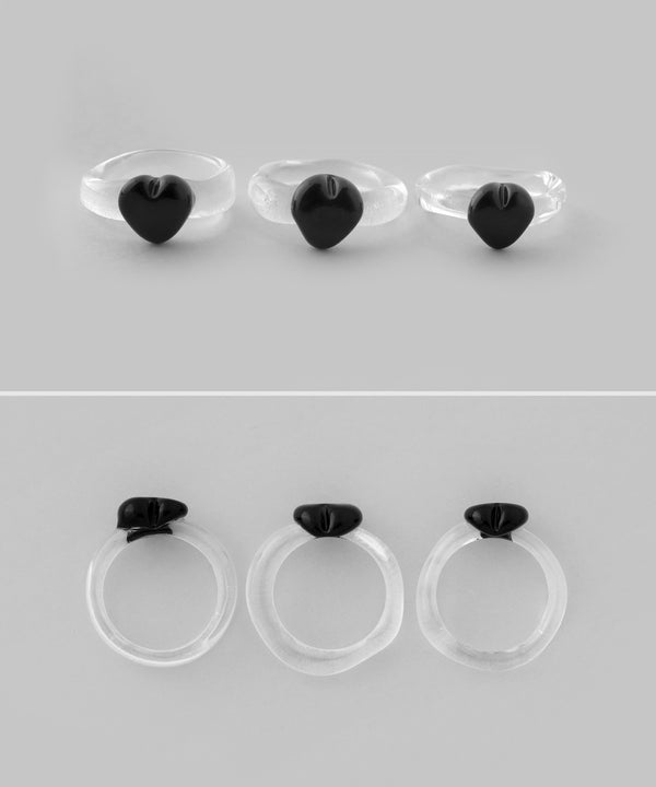 Heart Point Glass Ring