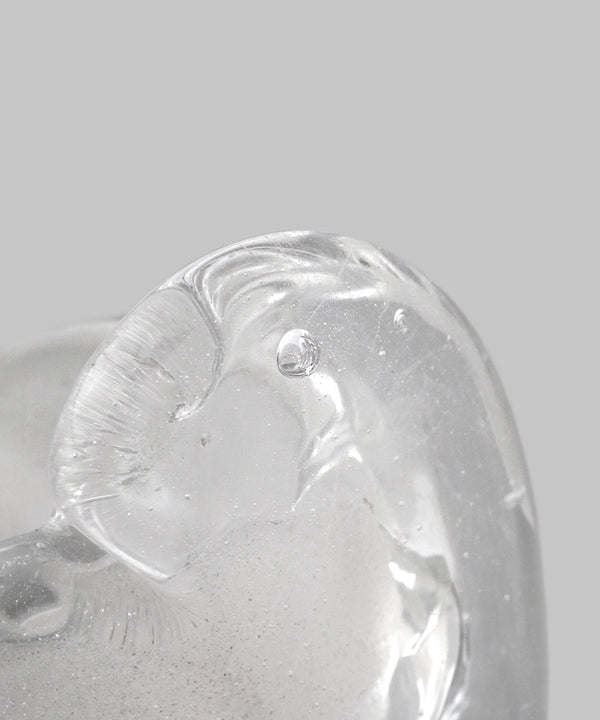 ボリュームハートガラスリング