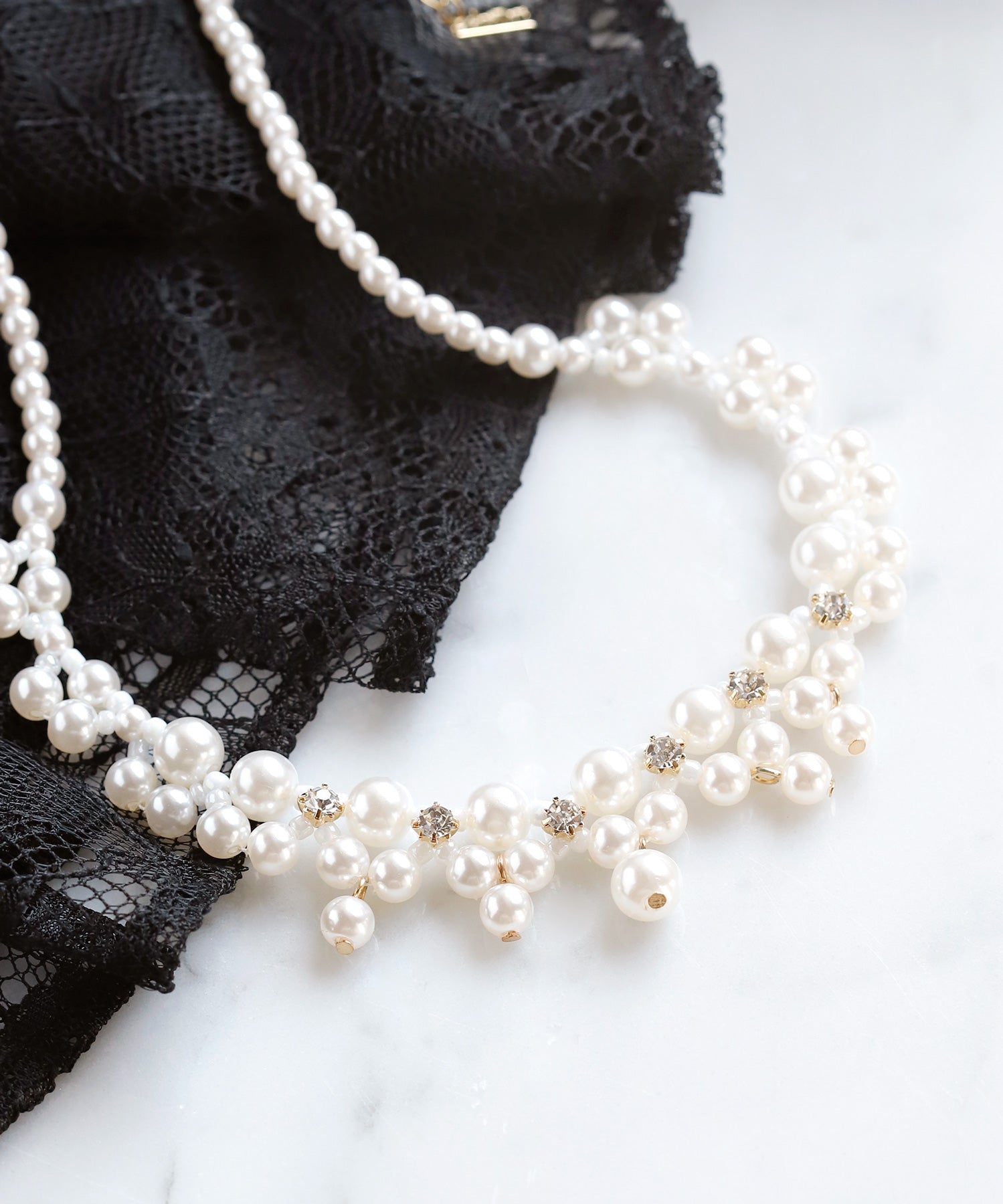 ANEMONE】レース編み風パールネックレス｜SANPO ONLINE(サンポー