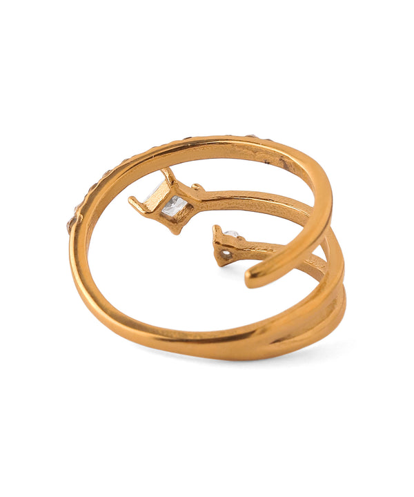 [Stainless Steel] Coiled Line Bijou Ring