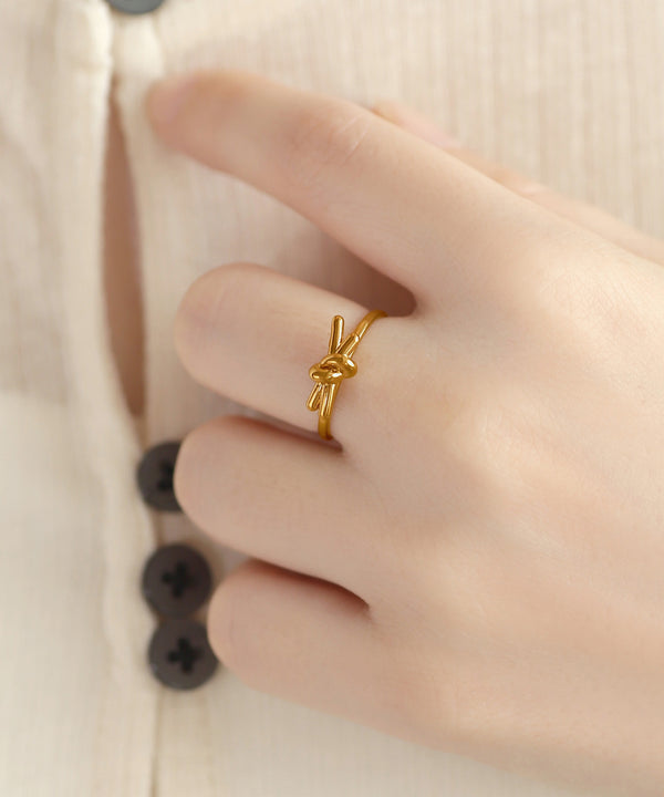 【ステンレス】ノットリボンリング