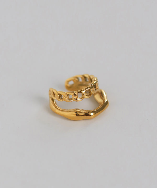 チェーンデザインイヤーカフ[ステンレス][Ownideal]