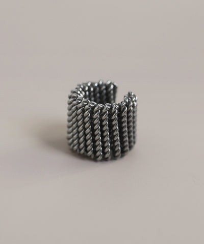 Mesh Wide Ear Cuff [Stainless Steel] [Ownideal]