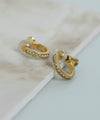 【Stainless Steel】Jeweled Push-In Earrings