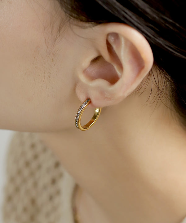 [Stainless Steel] Bijou Push-In Earrings