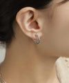 [Stainless Steel] Chain Design Push-in Earrings