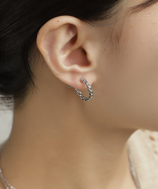 [Stainless Steel] Chain Design Push-in Earrings