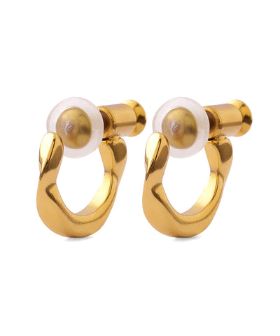 Stainless Steel Twisted Push-In Earrings