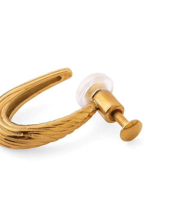 [Stainless Steel] Design Push Earrings