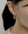 [Stainless Steel] Design Push Earrings