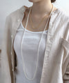 Pearl long necklace [4mm]