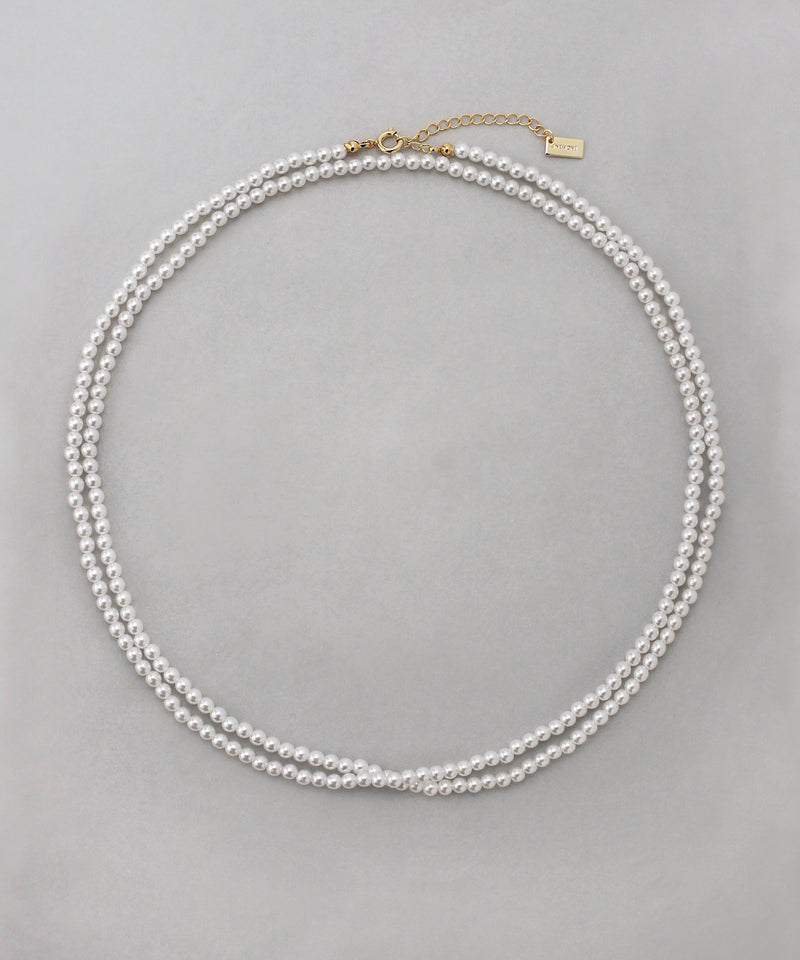 Pearl long necklace [4mm]