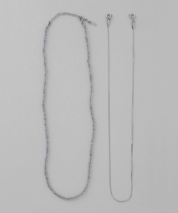 Natural Stone 2-Way Necklace [Stainless Steel] [Sheerchic]