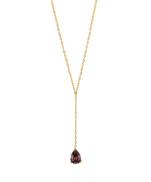 ドロップビジューY字ネックレス[ステンレス][Sheerchic]