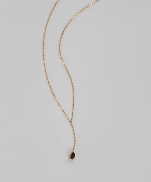 ドロップビジューY字ネックレス[ステンレス][Sheerchic]