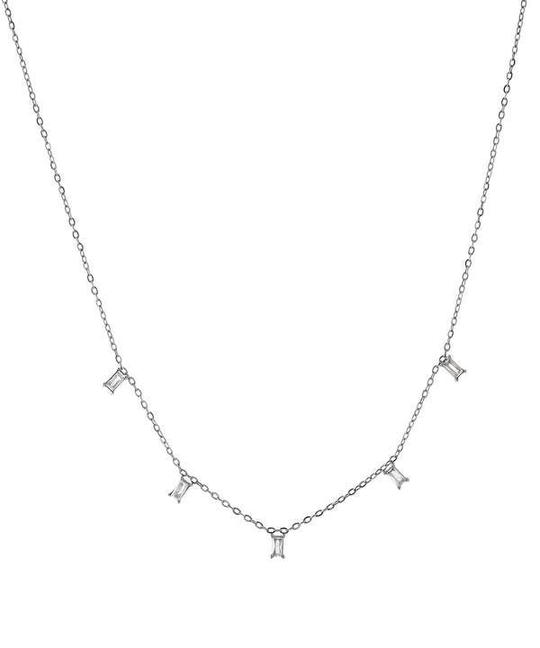 【ステンレス】スクエアビジューネックレス