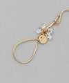 Stranded clear bead drop hook earrings [A]