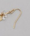 Stranded clear bead drop hook earrings [A]