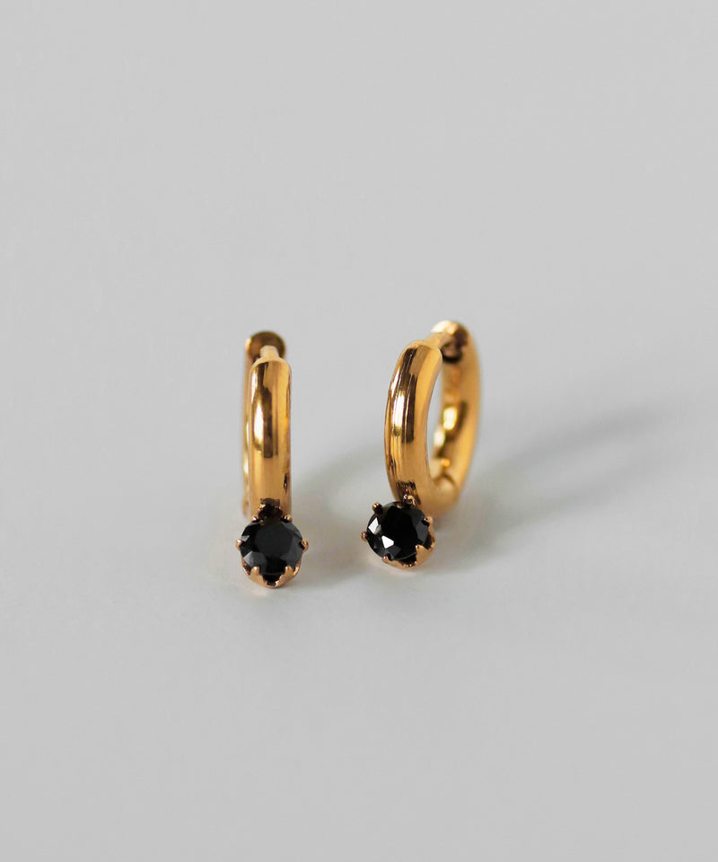 ビジューフープピアス[ステンレス][Sheerchic]