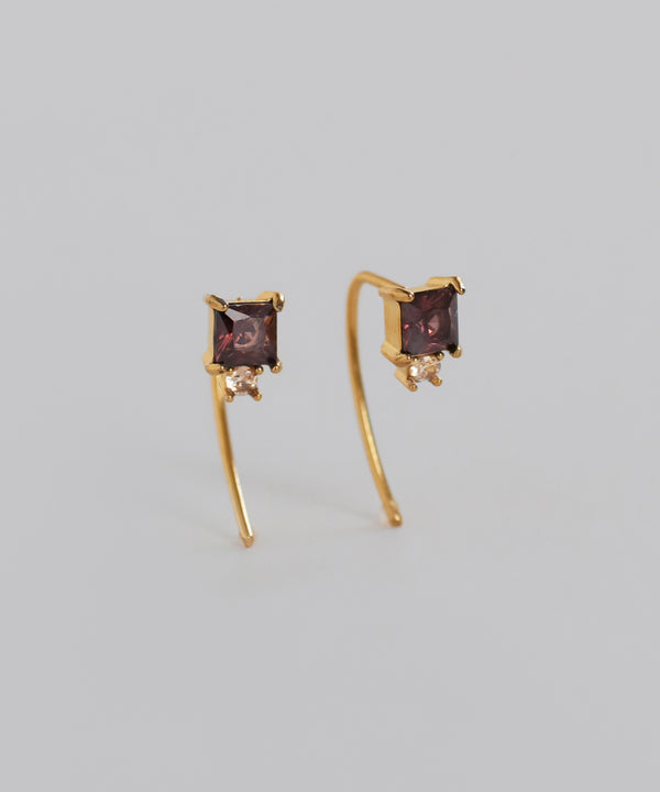 ビジューフックピアス[ステンレス][Sheerchic]