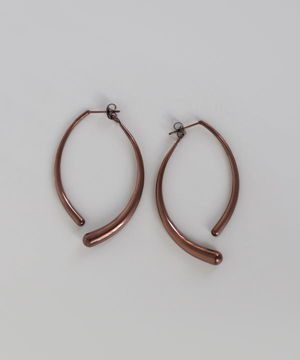 カーブラインバックキャッチピアス[ステンレス][Sheerchic]