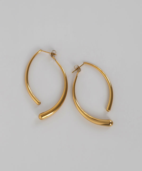 カーブラインバックキャッチピアス[ステンレス][Sheerchic]