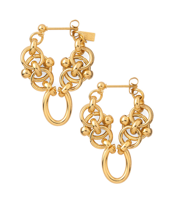 Chain Hoop Earrings [Stainless Steel] [Ownideal]