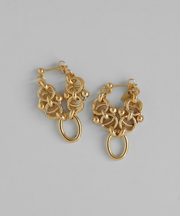 Chain Hoop Earrings [Stainless Steel] [Ownideal]
