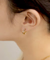 【ステンレス】ビジューフープピアス