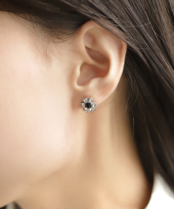 [Stainless Steel] Bijou Flower Earrings