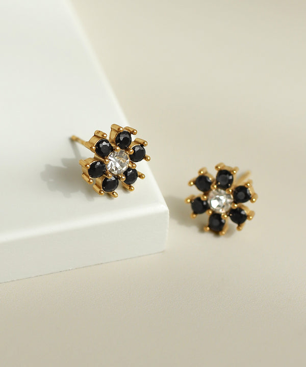[Stainless Steel] Bijou Flower Earrings
