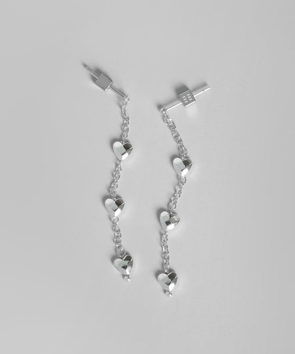 ハートステーションピアス[silver925][Sheerchic]