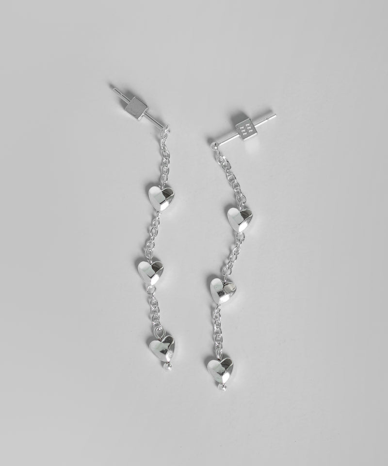 ハートステーションピアス[silver925][Sheerchic]