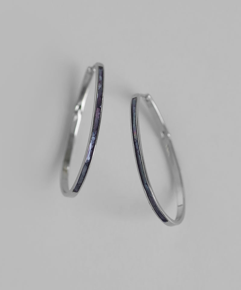 シェルフープピアス[ステンレス][Sheerchic]