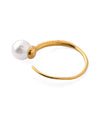 [Stainless Steel] Pearl and Rhinestone Hook Earrings
