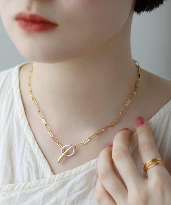 Combination Color Semi-Matte Mantel Necklace