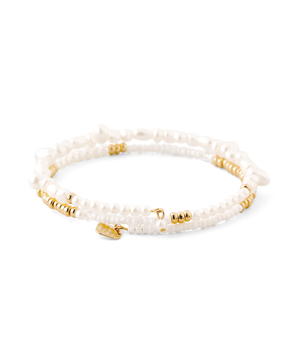 Double-strand pearl bangle