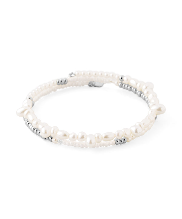 Double-strand pearl bangle